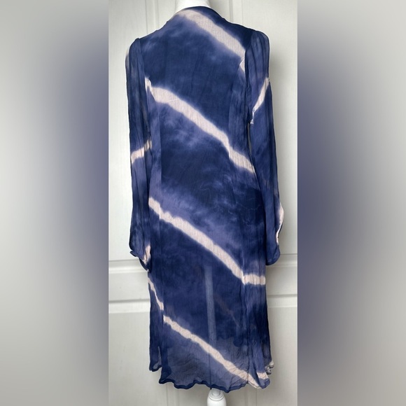 Soft Surroundings Gauzy Tie Dye Embroidered Long Sleeve Size Medium - Picture 2 of 7